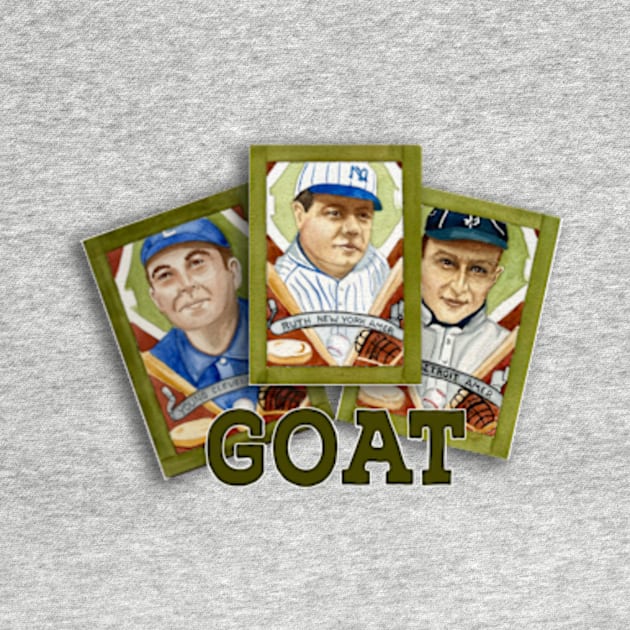 Baseball Greats, Babe Ruth, Cy Young, Ty Cobb by MMcBuck